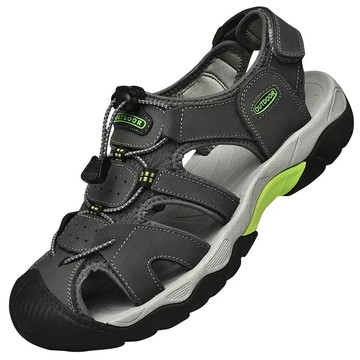 大友SAZ100A口六色包頭涼鞋男真皮潮流防滑防臭青少年學生運動沙灘鞋男杰恆