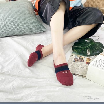【隱形船襪-棗紅】