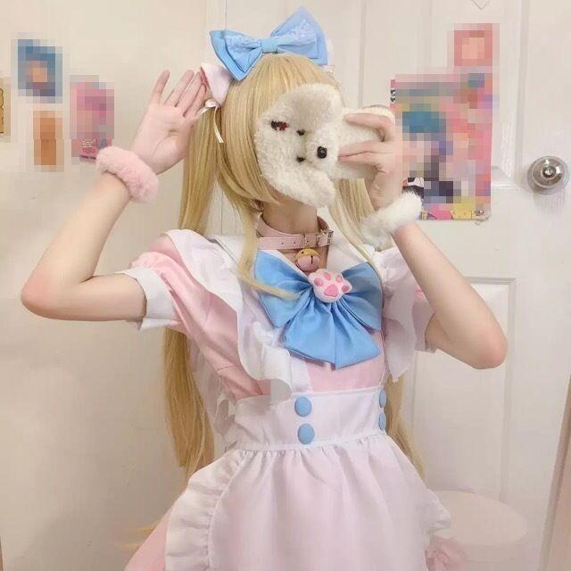 ゆめかわ アイドル衣装風ワンピース ロリータ コスプレ メイド服