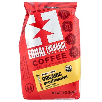 Equal Exchange, 有機咖啡，研磨，全都會烘焙，脫因，12 盎司（340 克）
