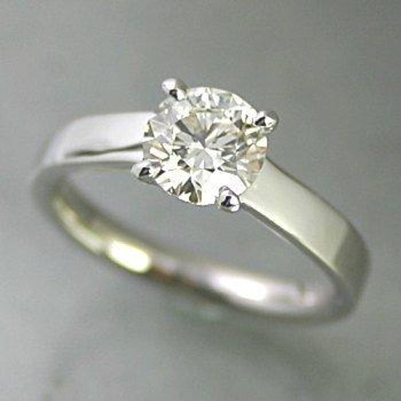 婚約指輪 安い プラチナ ダイヤモンド 0.5カラット 鑑定書付 0.50ct D