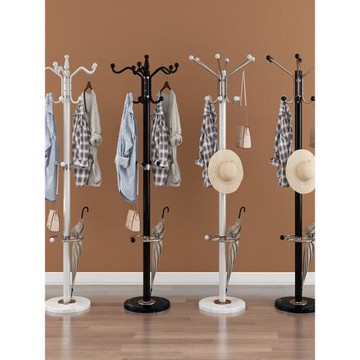 簡約大理石落地臥室衣帽架現代家用立桿式掛衣架小戶型客廳掛包架