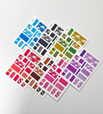 織彩絲織物貼紙組