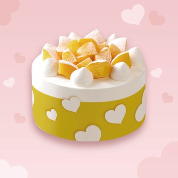獅子座生日快樂【橘村屋】[6吋]水蜜桃鮮奶油蛋糕