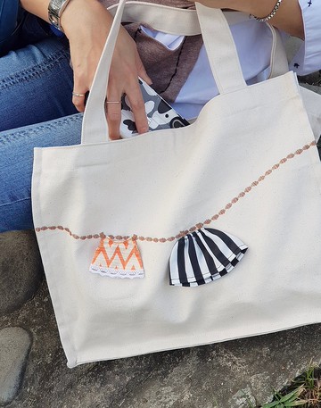 晾衣服肩背帆布包