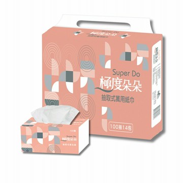 Super Do極度朵朵 抽取式萬用紙巾100抽14包6串/箱