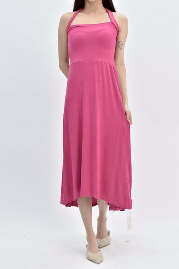 (S) u miyou掛脖無袖紫粉色洋裝