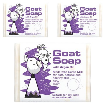 Goat 山羊乳肥皂 摩洛哥堅果油 適合乾燥、發癢或敏感肌膚  100g  3個