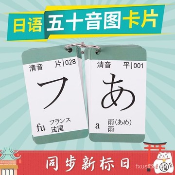 🔥桃園有貨🔥日語五十50音圖卡片平片假名清半濁坳音零基礎初級日本語描紅卡片 RKBA