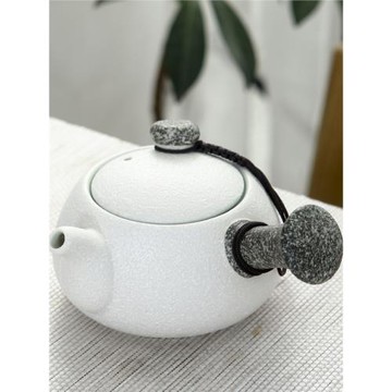 鵬辰 雪花陶瓷手抓茶壺泡茶單壺單個中式新款家用側把泡茶器促銷