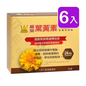 溫士頓 晶瑩金盞花萃取葉黃素緩釋錠 60粒裝 (6入)