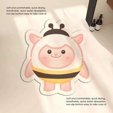 可愛地墊 吸水地墊🎀 蛋仔派對公仔可愛異形防滑吸水地墊衛生間廁所玄關門口硅藻泥地墊