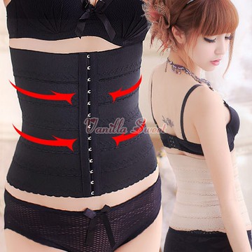 肚肚滾～完整雕塑.三段收腹腰夾‧拒當大腹婆 香草甜心 束腰 撫平 收腹帶 護腰 排扣 束腹 00360