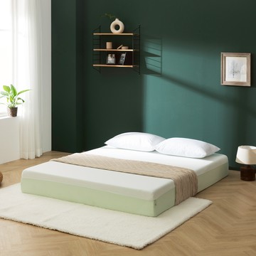 zinus 綠茶加記憶棉床墊  加大單人床  18cm  白色