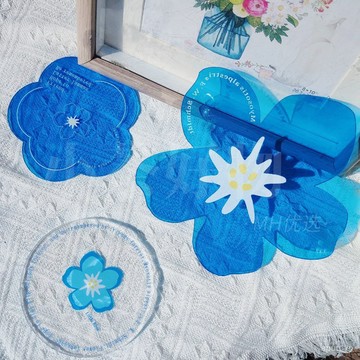 創意防燙隔熱餐桌花亞克力杯墊甜品奶茶店咖啡店餐墊隔熱墊茶墊 MUR7