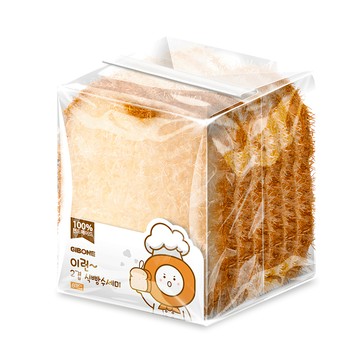 GIBONE 吐司造型雙層菜瓜布  6入  1包