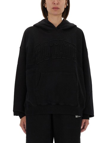 rotate birger christensen hooded sweatshirt with logo