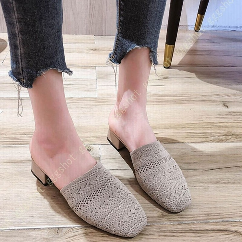 ミュール レディース ミドルヒール スリッパサンダル 春夏秋 スクエアトゥ ニットミュール 履きやすい 痛くない 美脚 サボサンダル 安定 スリッパ おしゃれ 通販 Lineポイント最大0 5 Get Lineショッピング