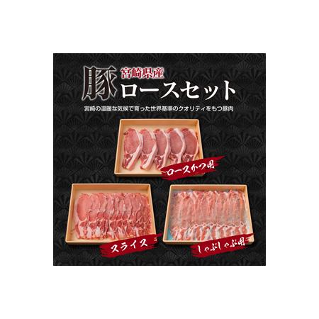 ふるさと納税 県産豚ロースバラエティーセット(合計1.5kg) BB119-23 宮崎県日南市