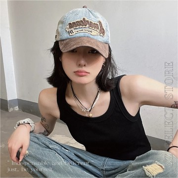 【OTIS】【現貨】美式破壞 不修邊 明線撞色 男女通用 棒球帽 帽子 街頭 拍照 帽子