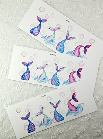 美人魚尾巴裝飾貼紙