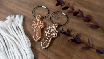 【可客製】招貴人 - 斬小人 / 雙面 / 劍獅祈福劍吊飾 / 安心出貨