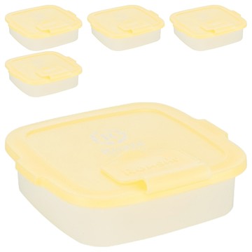 Roaze 柔仕 乾濕兩用巾矽膠抽取盒 145 x 140 x 45mm  黃色  5個