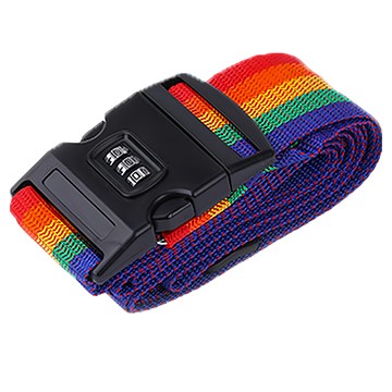 可調式行李帶 Set 兩用 尼龍材質  彩虹  410 x 5cm