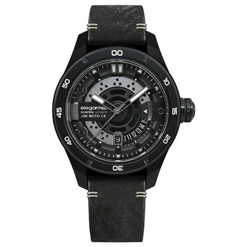 elegantsis 傑本尼氏 ELJX65AS-J1SB5L JSK moto系列結合腕錶/闇夜黑 47.5mm｜樂天領券現折★全館特惠中★指定刷卡回饋10%