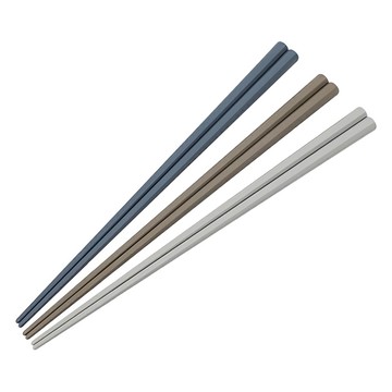 璞澤家居 八角 可機洗 彩色 筷子 日本製 洗碗機 烘碗機適用 23cm B款 3雙  藍色 + 棕色 + 灰色