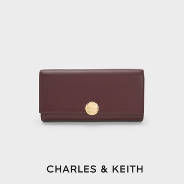 【CHARLES & KEITH】Behn 金屬圓釦鏈條長夾｜新品上架｜快速出貨｜收禮者可自選顏色｜小CK｜官方直營