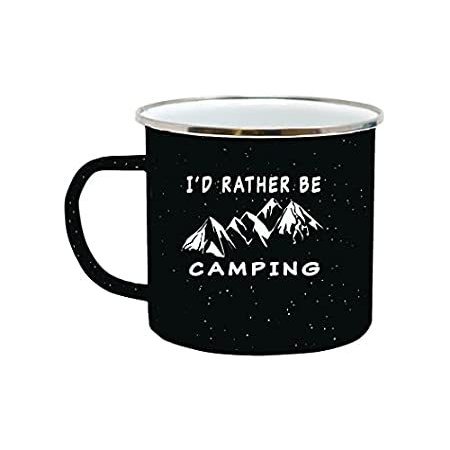 Funny Black Large Camp Mug Enamel Camping Coffee Cup Gift Hike More Stress