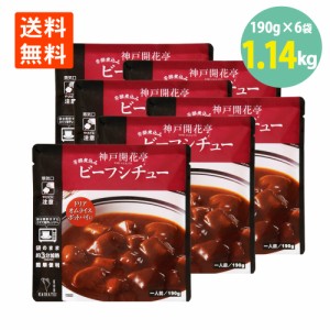 ビーフシチュー 190g×6袋 開花亭 送料無料 ビーフシチュー レトルト 業務用 ビーフシチュー レンジ 常温保存 おかず アウトドア キャン