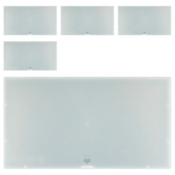 口罩收納盒5入  透明磨砂  1組