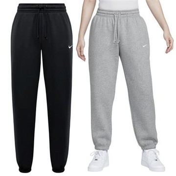 Nike 刷毛長褲 女裝 高腰 寬鬆 黑/灰【運動世界】FZ5997-010/FZ5997-063
