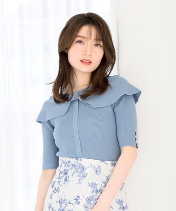 雙穿蝴蝶結斗篷針織衫(MM528307)