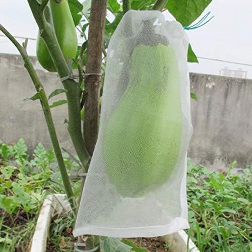 OUNONA 防鳥ネット 防虫ネット 植物保護網袋 25枚入り 巾着 防虫キャップ 完熟果実を守る 植物 みかんネット フルーツキャップ 昆虫 蚊から保護バッグ 庭 夏