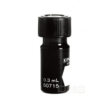 《KIMBLE》茶色微量樣本瓶 中孔蓋 Micro-Vial, Screw Thread, Amber, with Open Top Closure, PTFE-Silicone Septum, Ungraduated