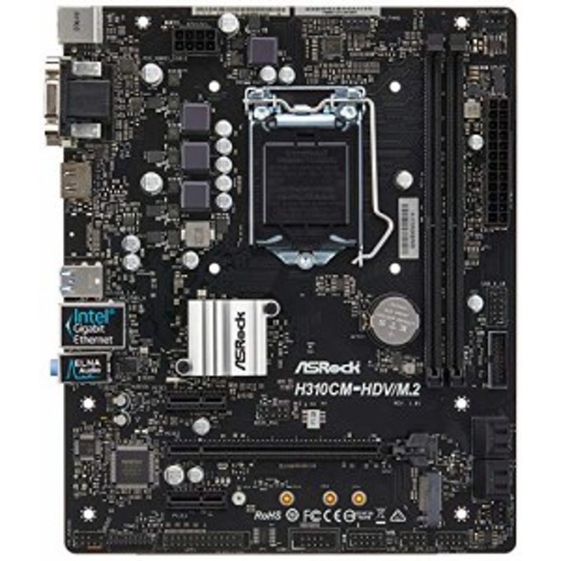 ASRock Intel H310チップ搭載 Micro ATX マザーボード H310CM-HDV/M.2