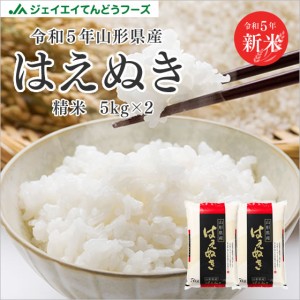 新米 令和5年産 米 お米 山形県産 はえぬき 精米 10kg（5kg×2袋） 産地直送  rhn1005