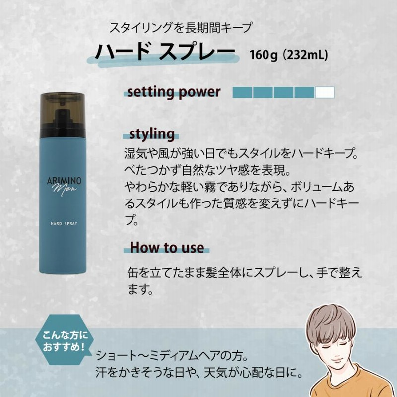 ARIMINO Men アリミノ メン ハードバーム 60g ヘアワックス