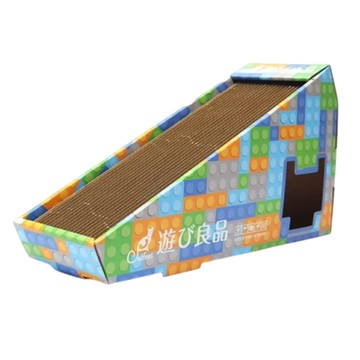 Catfeet 斜坡貓抓板 耐磨瓦楞紙 樂高趣  多色  1個  12.3 x 4 x 39cm