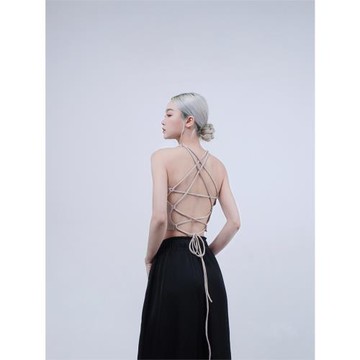 R0UR【美背背心】歐美風美辣妹風爵士街舞小背心吊帶高級感女裝