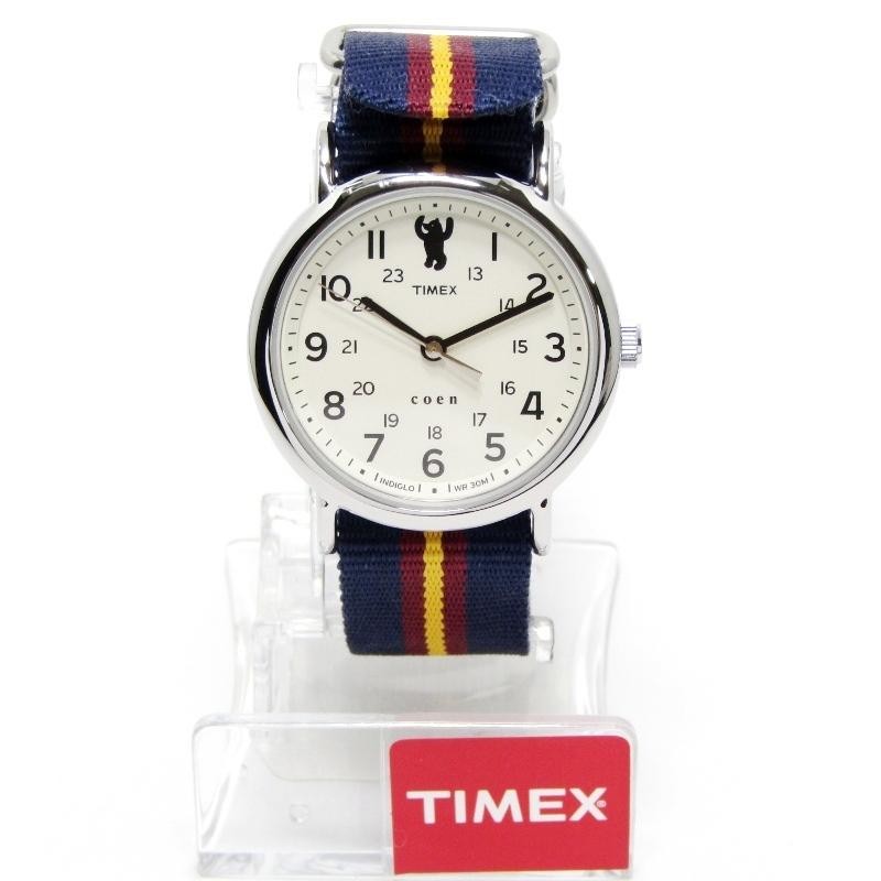 美品 TIMEX × coen タイメックス WEEKENDER TWLA07100 コーエン コラボ 別注 ネイビー ナイロン アイボリークオーツ  腕時計 中古 28004781 | LINEブランドカタログ