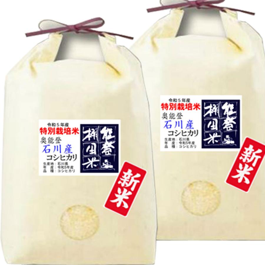 新米 令和5年産 特別栽培米 10kg (5kg×2袋) 石川県産 奥能登 棚田 コシヒカリ 玄米 白米 7分づき 5分づき 3分づき 分づき米 出荷日精米 送料無料 米 お米