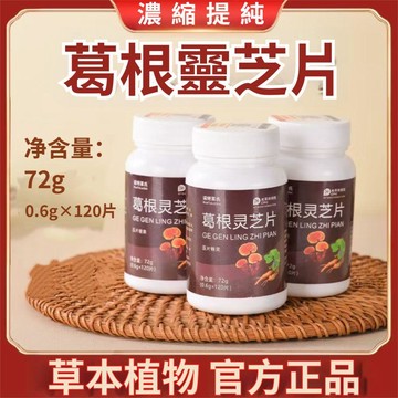 現貨免運✨葛根靈芝片 120片瓶 壓片糖果 男女通用✨家庭裝