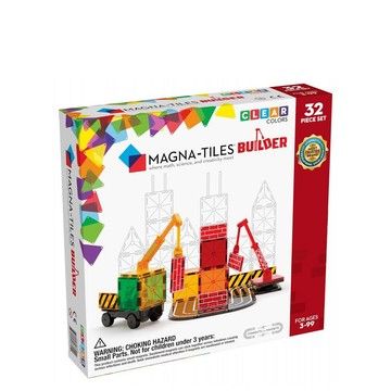 STEAM積木 Magna-Tiles 磁力積木32片-工程基地