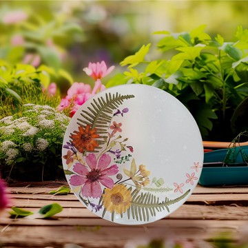 壓花燭台 | 溫馨押花玻璃燭台 I 野花的月光燭台