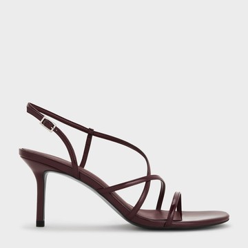 幾何線條細跟涼鞋