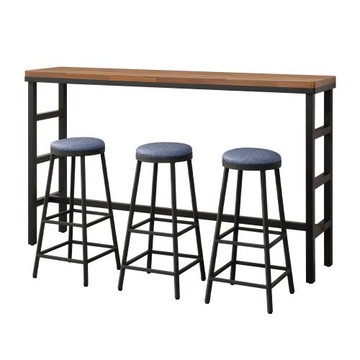 【唯熙傢俱】安迪工業風柚木色6尺吧台桌